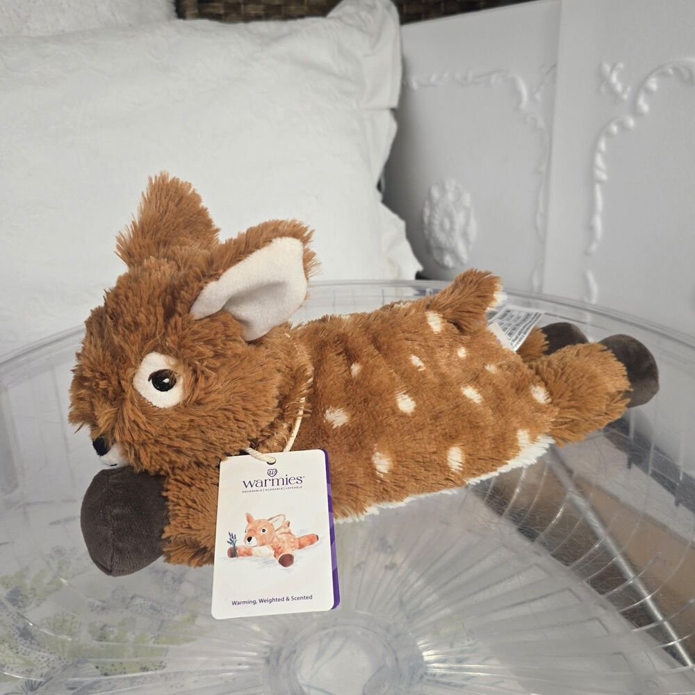 Intelex Warmies® Microwavable Plush 13" Laying down DEER w/TAG